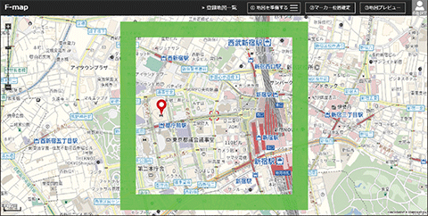 F-map（エフマップ）の画面サンプル